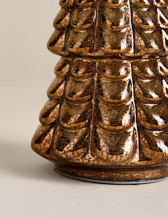 Light Up Glass Bronze Tree Room Decoration