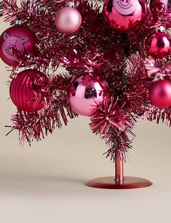 Percy Pig&trade; 1.5ft Tinsel Christmas Tree