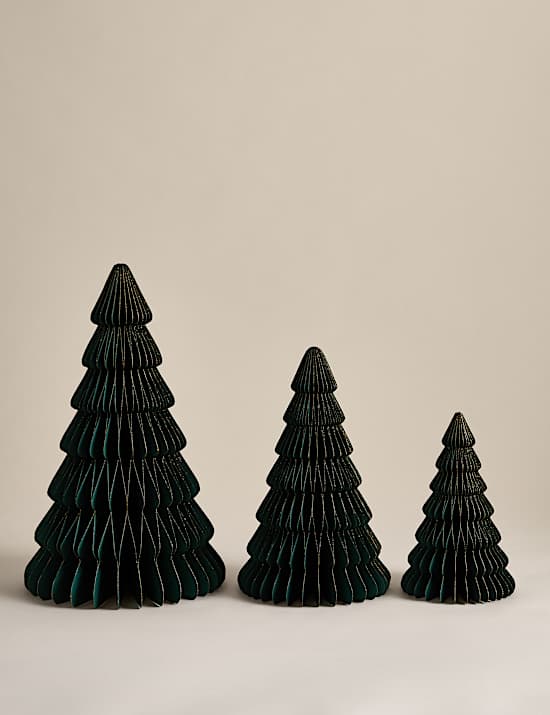 Lot de 3 d&eacute;corations pour sapin en papier