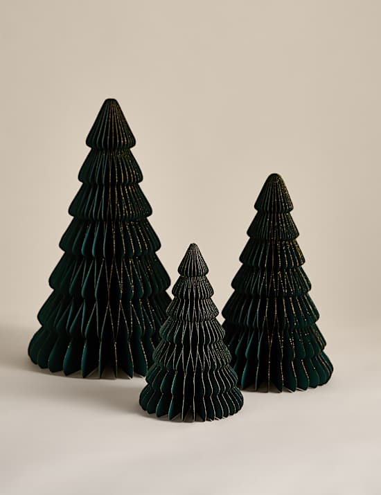 Lot de 3 d&eacute;corations pour sapin en papier
