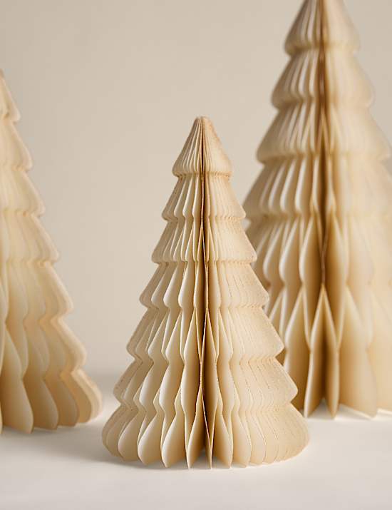 Lot de 3 d&eacute;corations pour sapin en papier