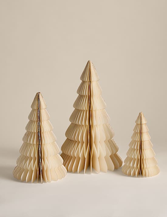 Lot de 3 d&eacute;corations pour sapin en papier