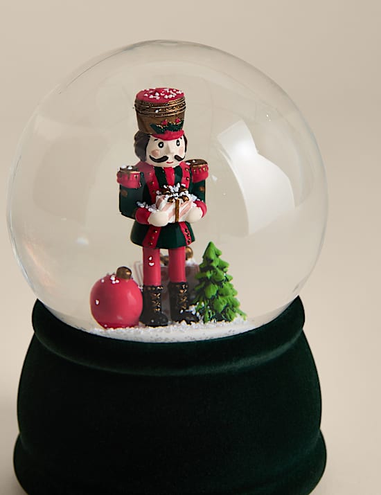 Light Up Nutcracker Snow Globe