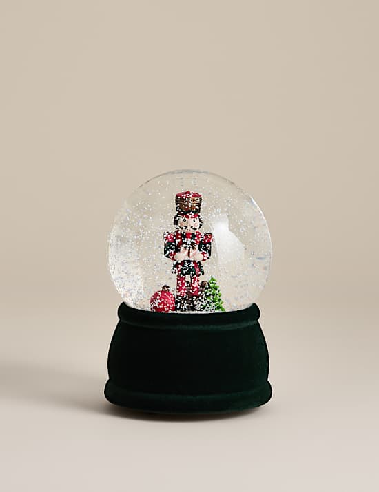 Light Up Nutcracker Snow Globe