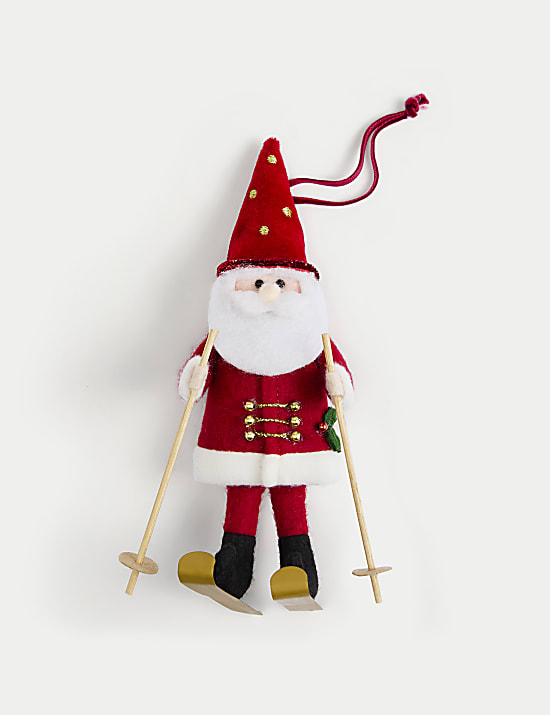 Κρεμαστό τσόχινο χριστουγεννιάτικο στολίδι με σχέδιο Άγιος Βασίλης