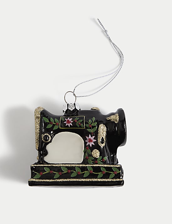 Γυάλινο κρεμαστό διακοσμητικό ραπτομηχανή