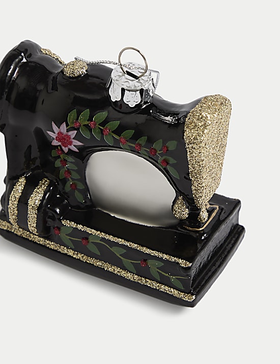 Γυάλινο κρεμαστό διακοσμητικό ραπτομηχανή