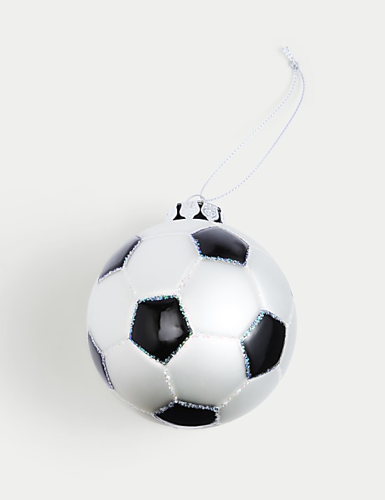 Glass Football Hanging Decoration