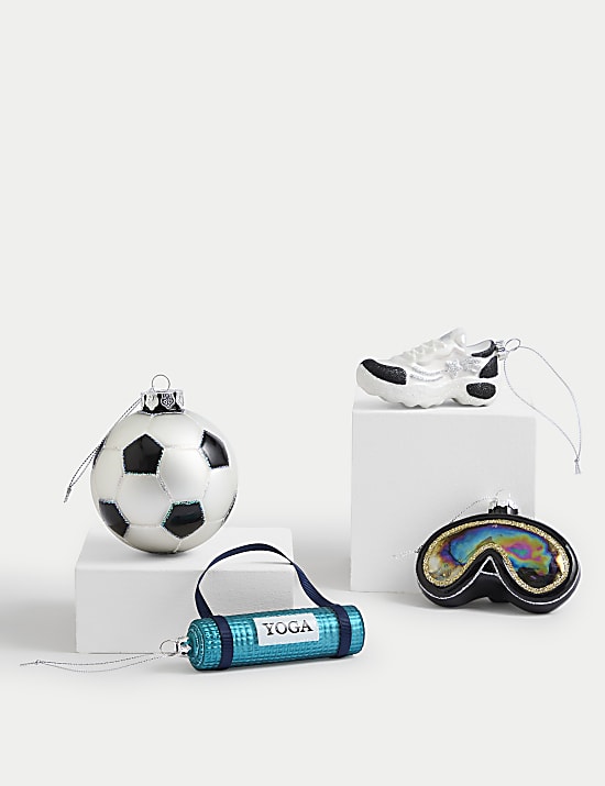 Glass Football Hanging Decoration