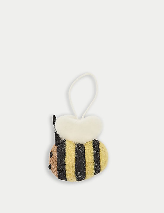 Abeille décorative en feutrine à suspendre