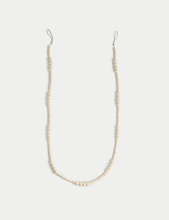 Ξύλινη γιρλάντα για δέντρο με χάντρες