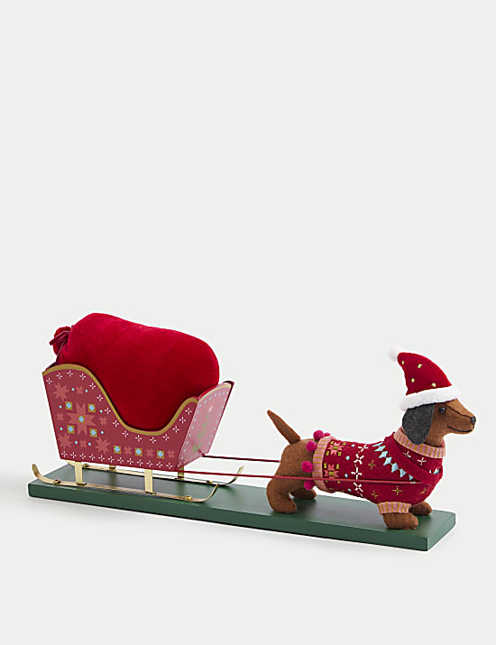 Sausage Dog & Sleigh Room Decoration