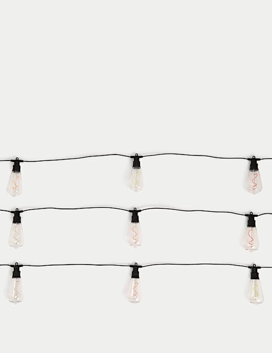 10 Muticoloured LED Mains Neon Festoon Lights