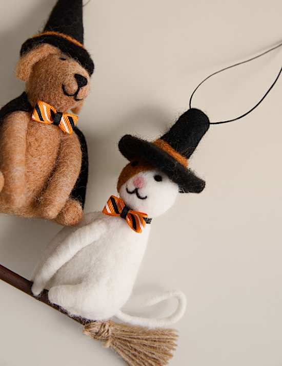Lot de 2 décorations Halloween en feutrine à suspendre