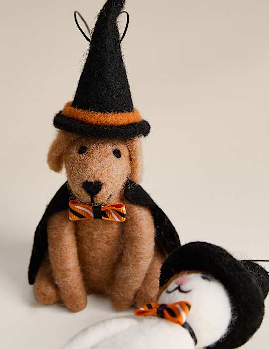 Lot de 2 décorations Halloween en feutrine à suspendre