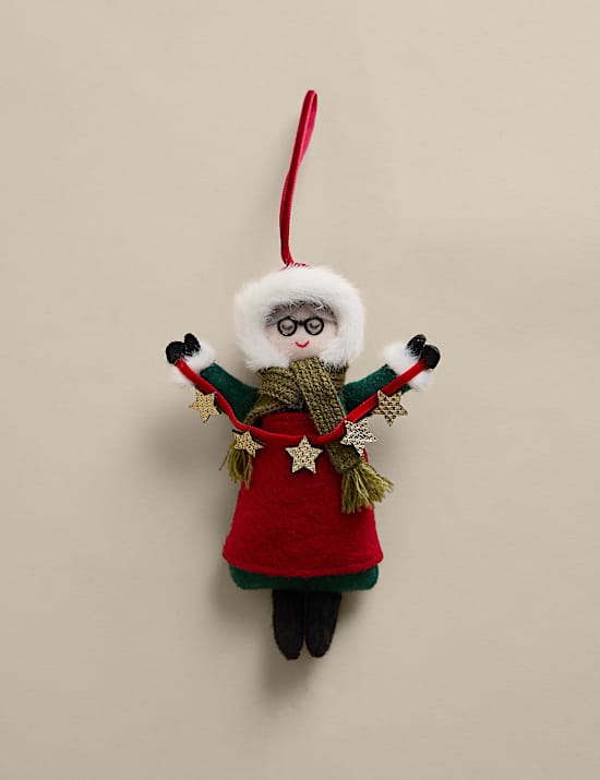 Felt Hanging Mother Claus Decoration