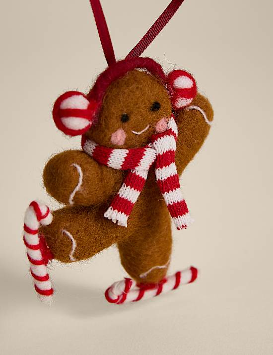 Τσόχινο κρεμαστό στολίδι gingerbread