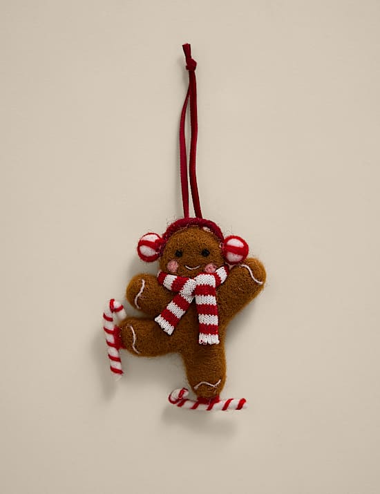 Τσόχινο κρεμαστό στολίδι gingerbread