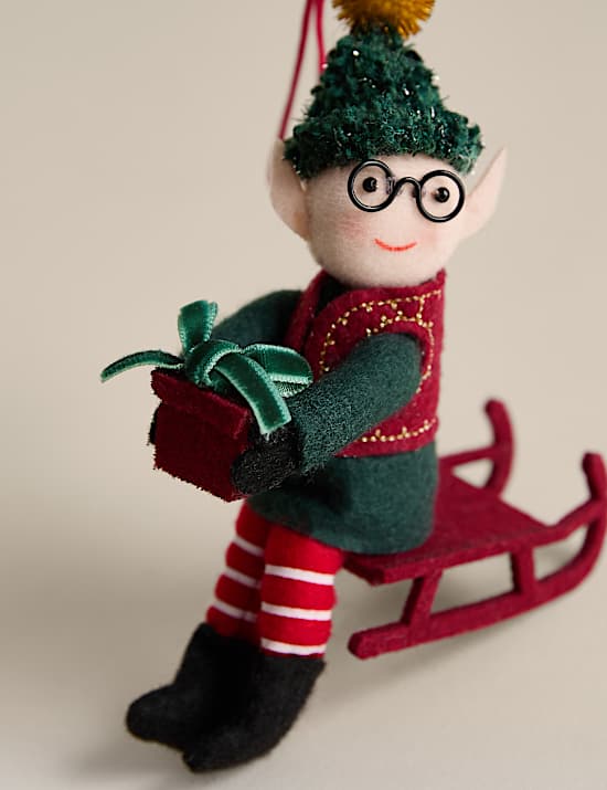 Felt Hanging Elf Decoration