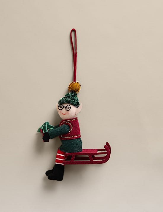Felt Hanging Elf Decoration