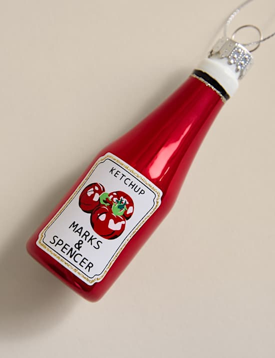 Glass Hanging Tomato Ketchup Decoration