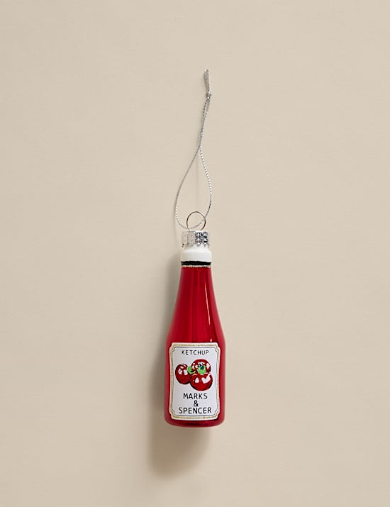 Glass Hanging Tomato Ketchup Decoration