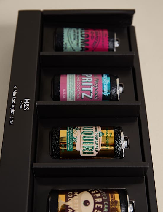 4pk Hanging Marksologist Tin Decorations