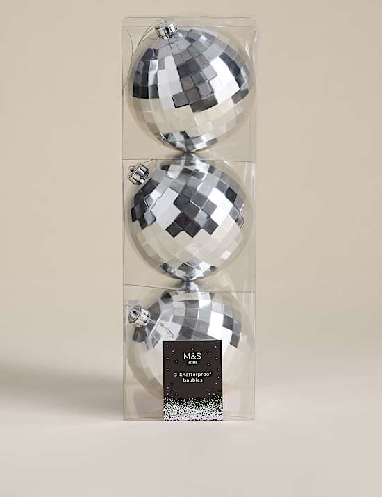 3pk Hanging Disco Ball Decorations