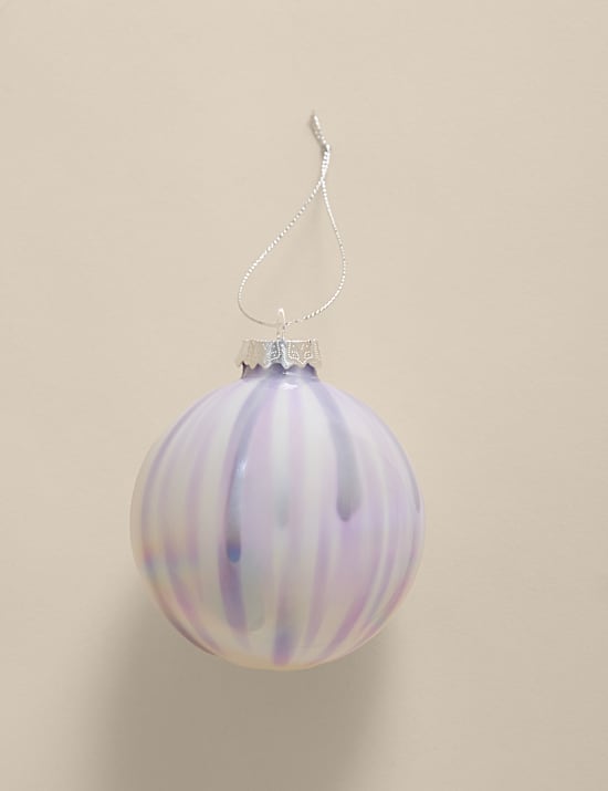 כדור קישוט זוהר מזכוכית בדוגמת שיש