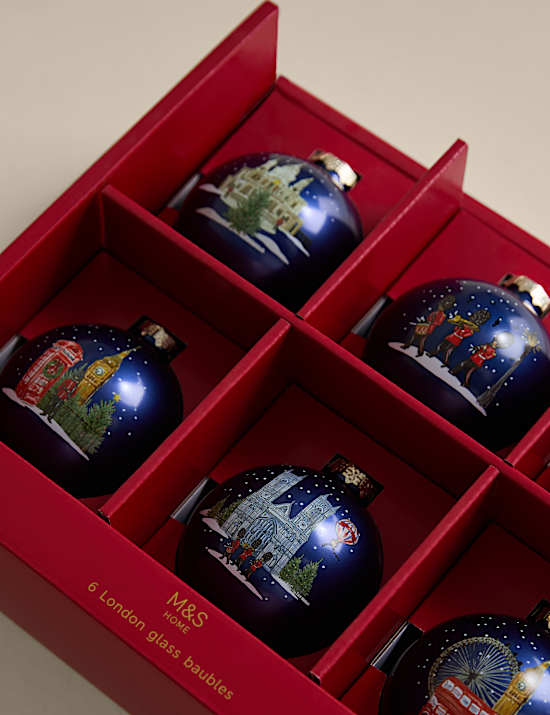 Skleněné londýnské baňky, 6 ks