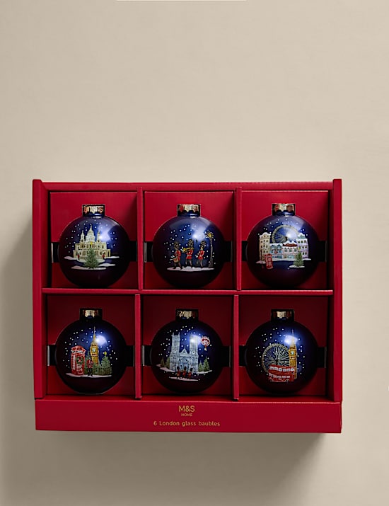 Skleněné londýnské baňky, 6 ks