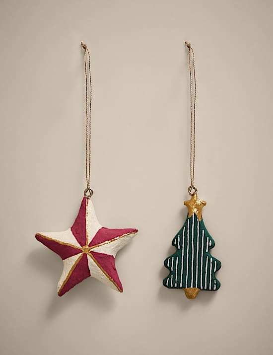 Κρεμαστά χριστουγεννιάτικα στολίδια, σετ των 2