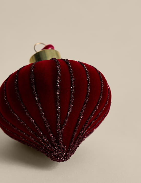 Glass Flocked Hanging Onion Decoration