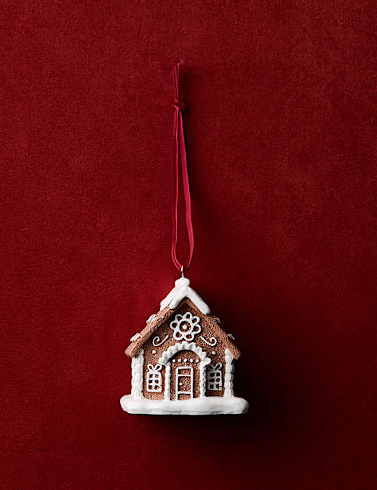 Hanging Gingerbread House Decoration