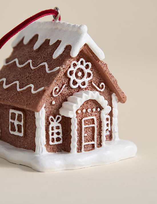Hanging Gingerbread House Decoration