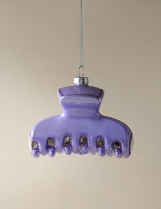 Glass Hanging Claw Clip Decoration