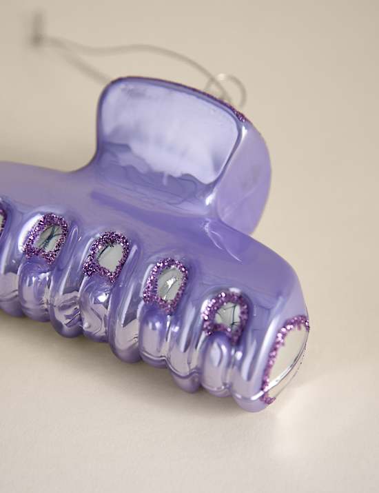 Glass Hanging Claw Clip Decoration