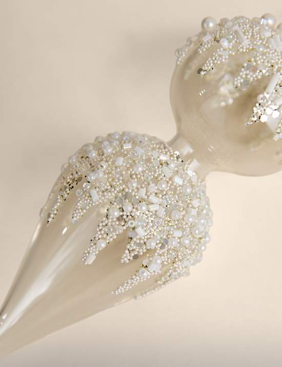 Glass Hanging Embellished Finial Decoration