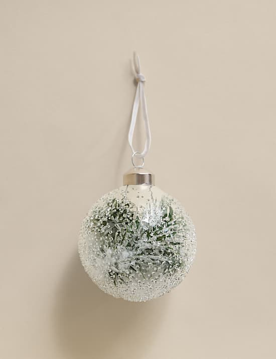 Κρεμαστό γυάλινο στολίδι με μπάλα στο εσωτερικό