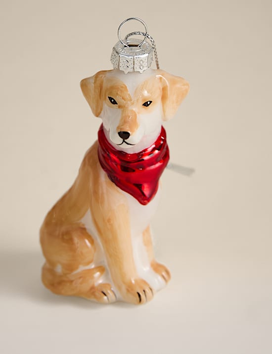 Glass Hanging Labrador Decoration