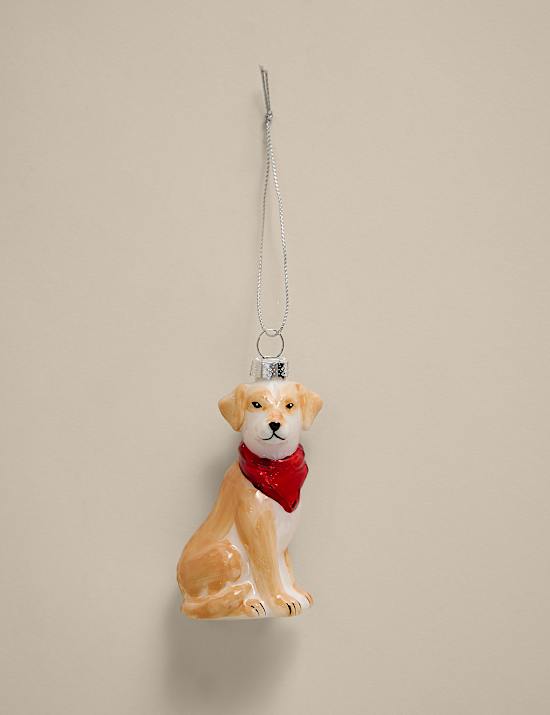Glass Hanging Labrador Decoration