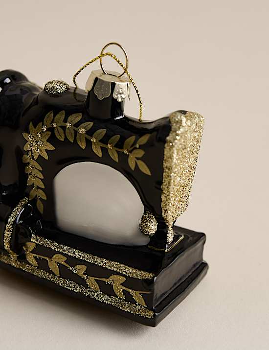 Glass Hanging Sewing Machine Decoration
