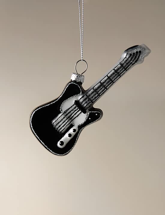 Glass Hanging Guitar Decoration