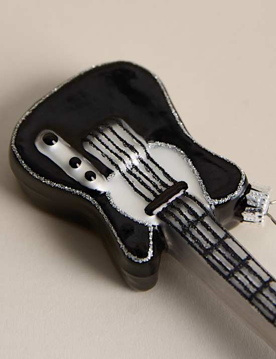 Glass Hanging Guitar Decoration
