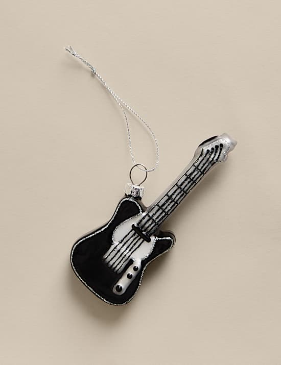 Glass Hanging Guitar Decoration