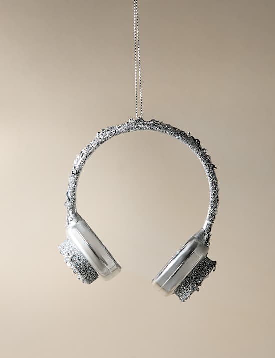 Glass Hanging Headphones Decoration