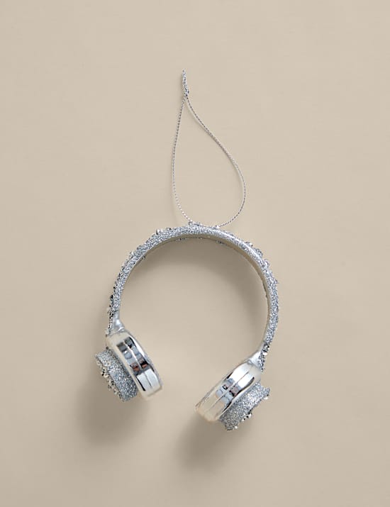 Glass Hanging Headphones Decoration