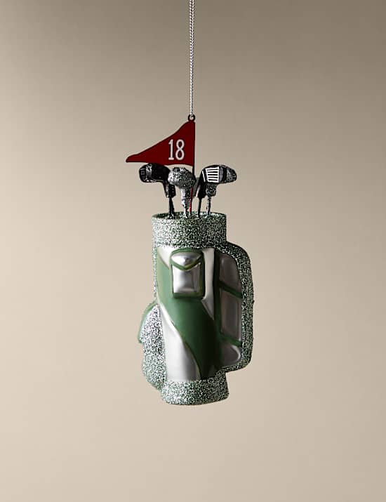 Glass Hanging Golf Decoration