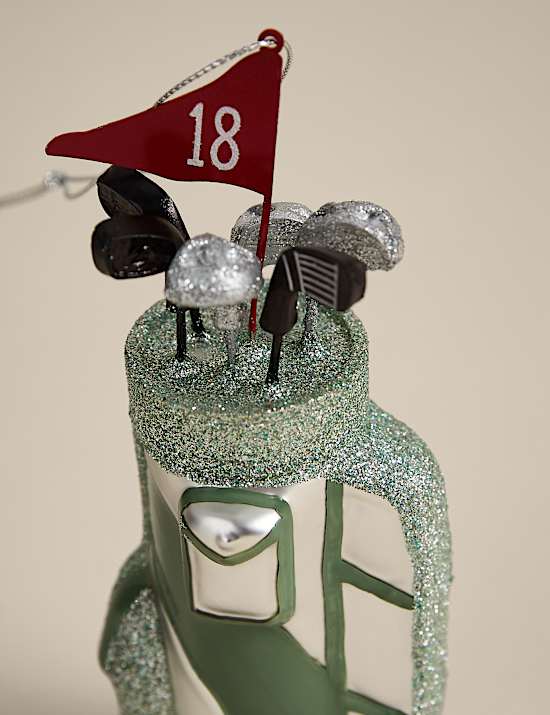 Glass Hanging Golf Decoration