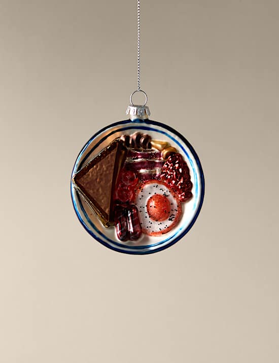 Glass Hanging Fry Up Decoration